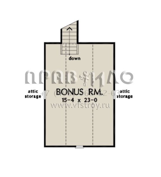 Проект одноэтажного дома с гаражом на две машины в стиле Ранчо S5-250 (2865-00159)