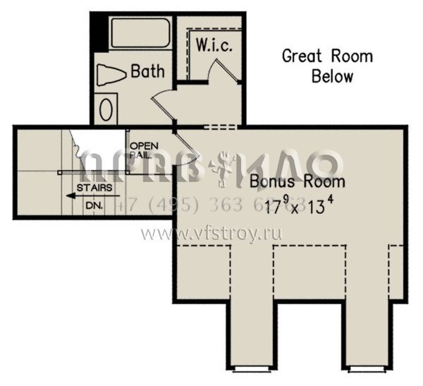 Проект одноэтажного дома с гаражом на две машины в стиле Ранчо S5-190 (8594-00303)