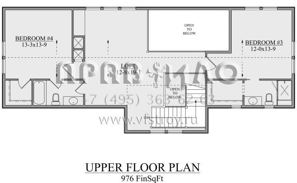 Проект двухэтажного дома с гаражом на три и более машин в американском стиле S5-301 (5631-00126)