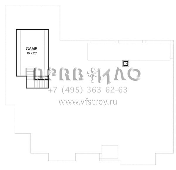 Проект одноэтажного дома с гаражом на три и более машин в английском стиле S5-392 (5445-00245)