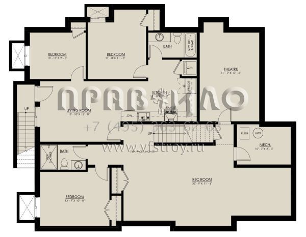 Проект двухэтажного дома с гаражом на две машины в классическом стиле S5-329 (8937-00009)