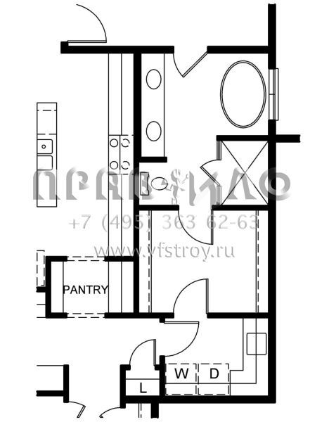 Проект одноэтажного дома с гаражом на три и более машин в стиле Ранчо S5-177 (402-01588)