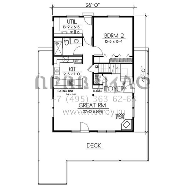 Проект двухэтажного дома без гаража в современном стиле S5-164 (692-00219)