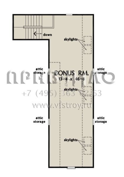 Проект одноэтажного дома с гаражом на три и более машин в стиле Ранчо S5-235 (2865-00008)