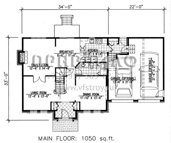 Проект двухэтажного дома с гаражом на две машины в американском стиле S5-192 (1785-00071)