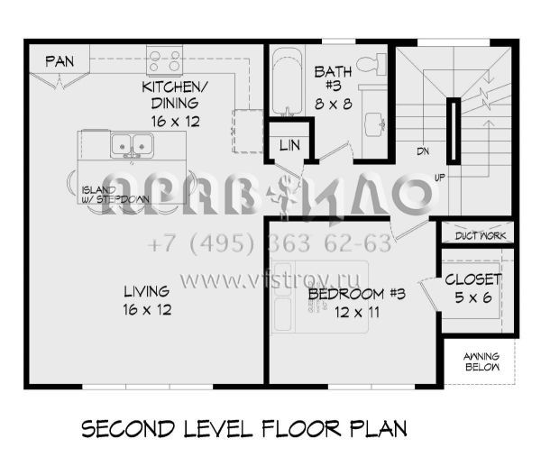 Проект трехэтажного дома с гаражом на две машины в современном стиле S5-176 (940-00589)