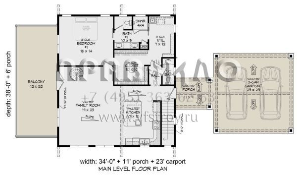 Проект трехэтажного дома с гаражом на три и более машин в современном стиле S5-219 (940-00776)