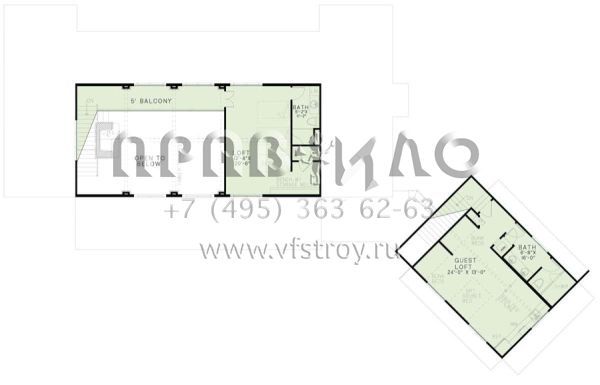 Проект двухэтажного дома с гаражом на две машины в стиле Шале S5-237 (110-00983)