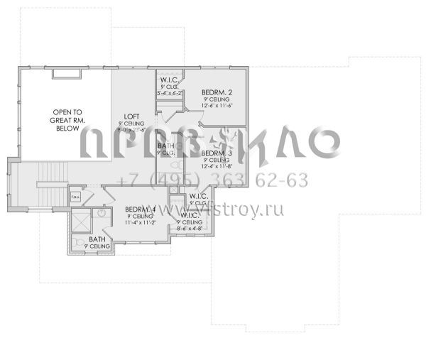 Проект двухэтажного дома с гаражом на три и более машин в современном стиле S5-318 (6422-00048)