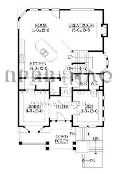 Проект двухэтажного дома с гаражом на две машины в скандинавском стиле S5-260 (341-00008)