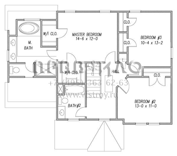 Проект двухэтажного дома с гаражом на одну машину в американском стиле S5-156 (4351-00004)