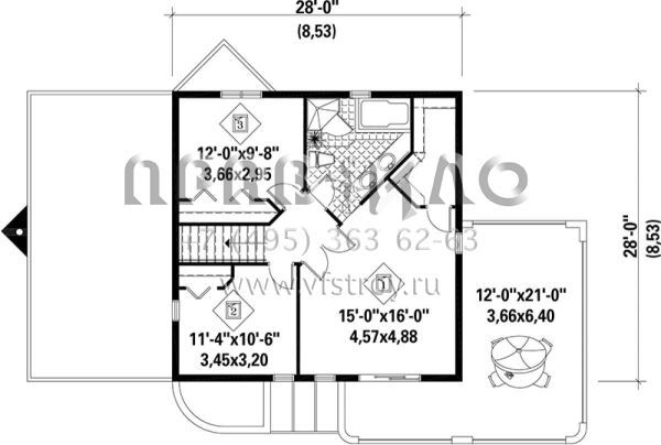 Проект двухэтажного дома с гаражом на две машины в современном стиле S5-173 (6146-00115)