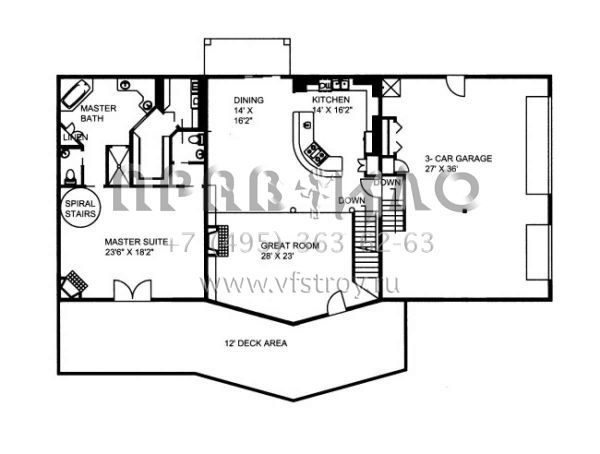 Проект двухэтажного дома с гаражом на три и более машин в скандинавском стиле S5-548 (039-00547)