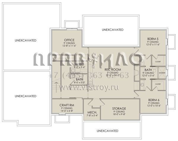Проект одноэтажного дома с гаражом на две машины в современном стиле S5-257 (6422-00024)