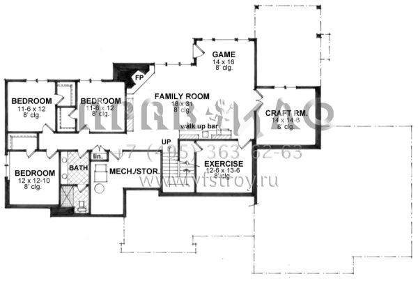 Проект одноэтажного дома с гаражом на три и более машин в скандинавском стиле S5-398 (098-00286)