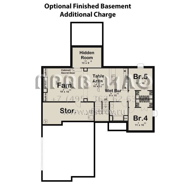 Проект одноэтажного дома с гаражом на две машины в современном стиле S5-158 (963-00574)