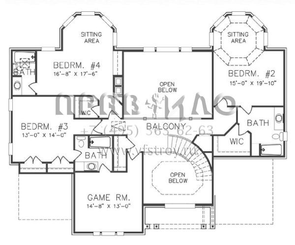 Проект двухэтажного дома с гаражом на три и более машин в стиле Особняк S5-376 (6819-00012)