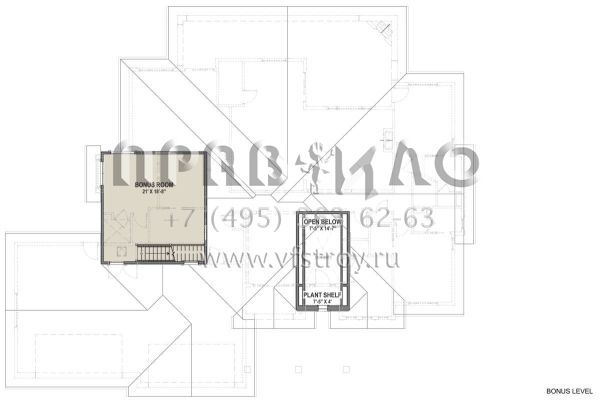 Проект одноэтажного дома с гаражом на три и более машин в стиле Ранчо S5-287 (425-00009)