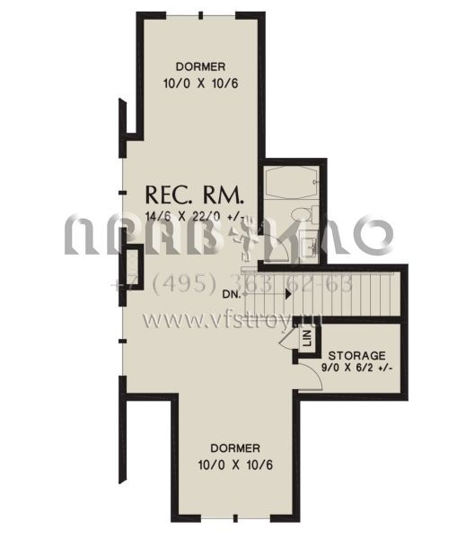 Проект одноэтажного дома с гаражом на две машины в американском стиле S5-204 (2559-00817)