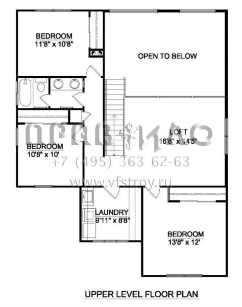 Проект двухэтажного дома с гаражом на две машины в стиле Ранчо S5-208 (340-00022)