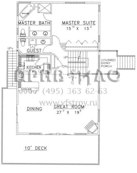 Проект трехэтажного дома с гаражом на две машины в современном стиле S5-165 (039-00351)