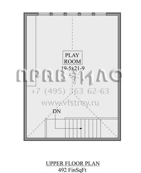 Проект двухэтажного дома с гаражом на три и более машин в современном стиле S5-335 (5631-00248)