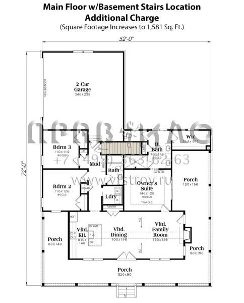 Проект одноэтажного дома с гаражом на две машины в современном стиле S5-140 (009-00364)