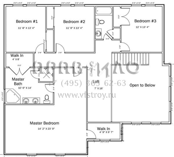 Проект двухэтажного дома с гаражом на две машины в стиле Ранчо S5-280 (2802-00019)
