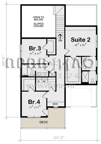 Проект двухэтажного дома с гаражом на две машины в современном стиле S5-186 (402-01753)