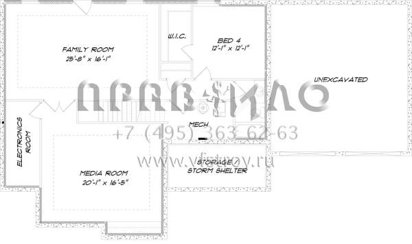 Проект одноэтажного дома с гаражом на две машины в стиле Ранчо S5-136 (5678-00002)