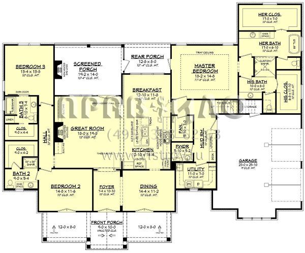 Проект одноэтажного дома с гаражом на две машины в современном стиле S5-264 (041-00228)