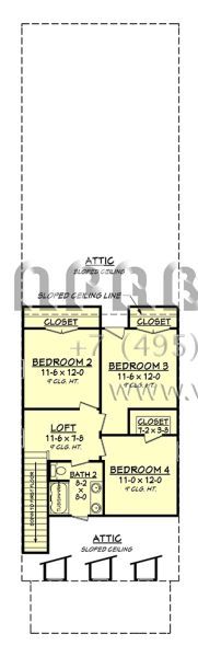 Проект двухэтажного дома с гаражом на две машины в стиле Ранчо S5-202 (041-00119)