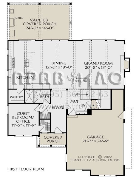 Проект двухэтажного дома с гаражом на две машины в американском стиле S5-242 (8594-00471)