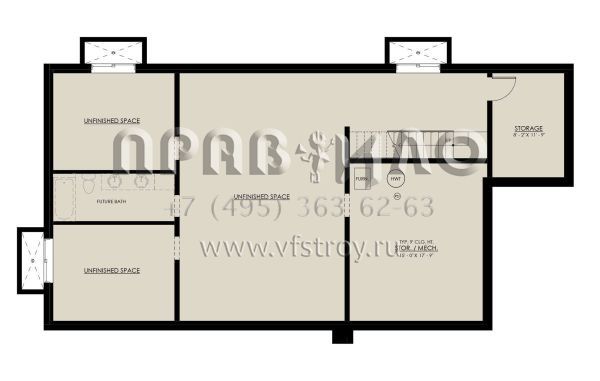 Проект одноэтажного дома с гаражом на две машины в современном стиле S5-153 (8937-00016)