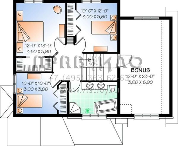 Проект двухэтажного дома с гаражом на одну машину в английском стиле S5-145 (034-00755)