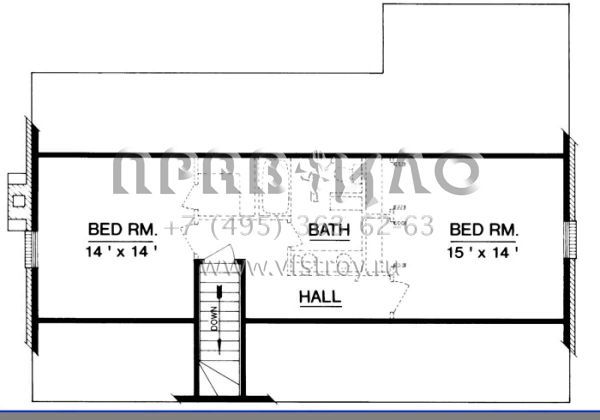 Проект одноэтажного дома без гаража в современном стиле S5-119 (048-00234)