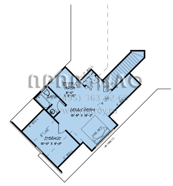 Проект одноэтажного дома с гаражом на три и более машин в английском стиле S5-370 (8318-00138)