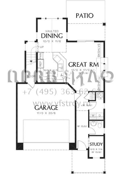Проект двухэтажного дома с гаражом на две машины в американском стиле S5-148 (2559-00760)