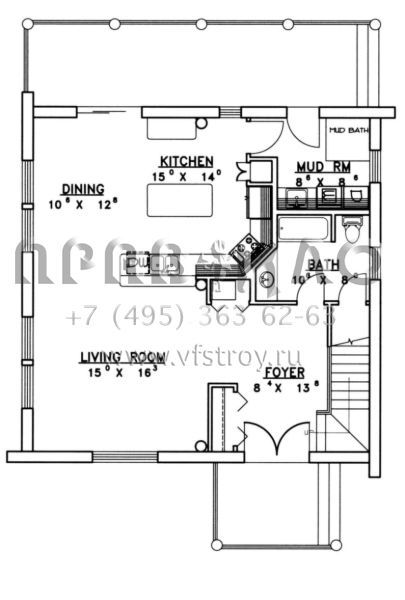 Проект двухэтажного дома без гаража в современном стиле S5-145 (039-00073)