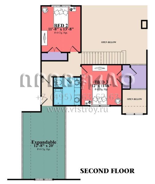 Проект двухэтажного дома с гаражом на две машины в американском стиле S5-187 (1070-00273)