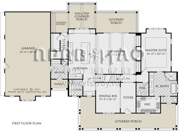 Проект двухэтажного дома с гаражом на три и более машин в современном стиле S5-278 (8594-00004)
