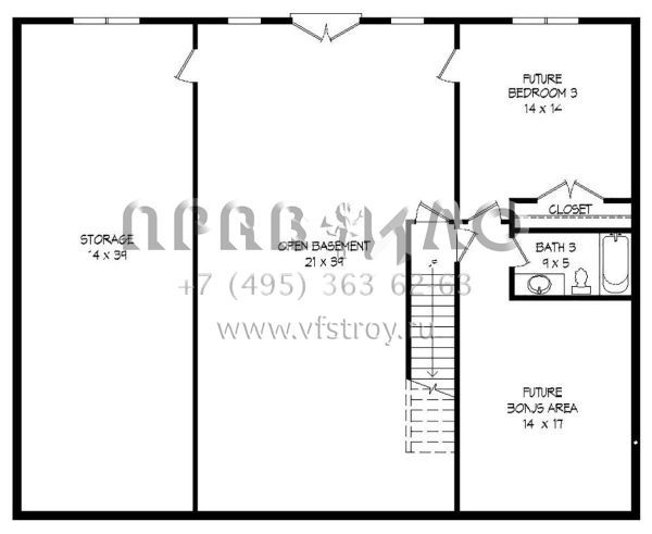 Проект одноэтажного дома без гаража в современном стиле S5-186 (940-00091)