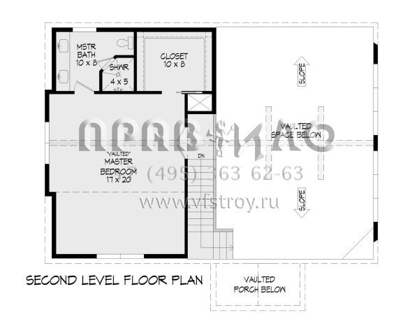Проект двухэтажного дома без гаража в стиле Шале S5-171 (940-00753)