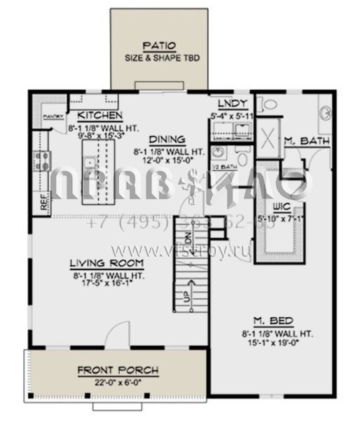 Проект двухэтажного дома без гаража в классическом стиле S5-186 (5032-00041)