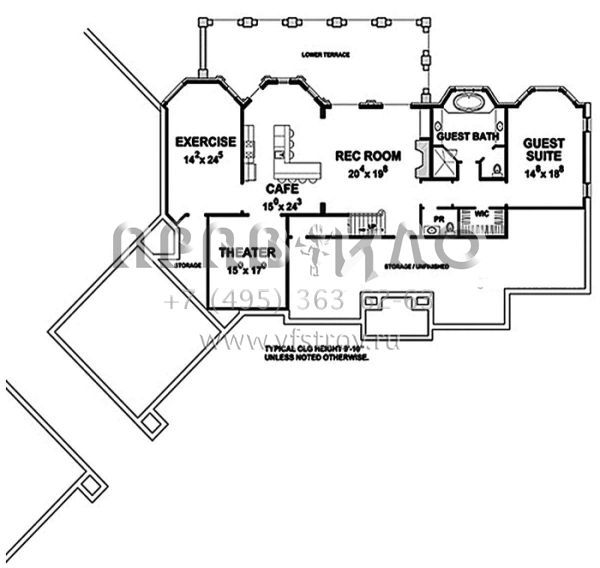 Проект двухэтажного дома с гаражом на три и более машин в английском стиле S5-507 (402-01471)
