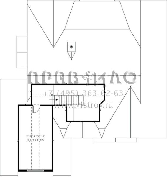 Проект двухэтажного дома с гаражом на две машины в современном стиле S5-169 (034-00677)