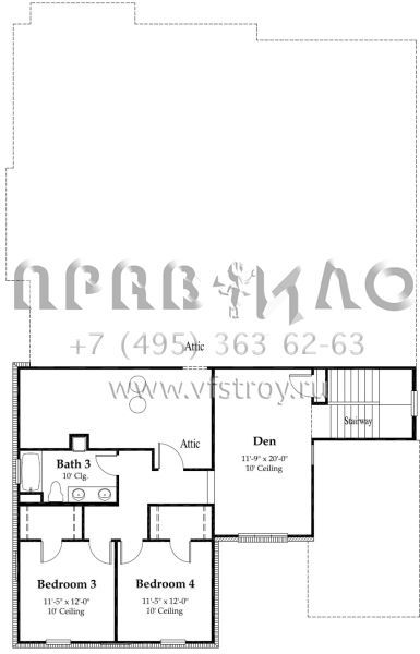 Проект двухэтажного дома с гаражом на две машины в английском стиле S5-282 (7516-00009)