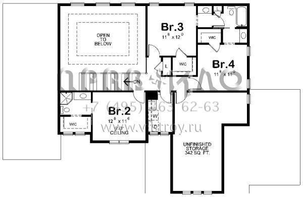 Проект двухэтажного дома с гаражом на три и более машин в современном стиле S5-233 (402-01476)