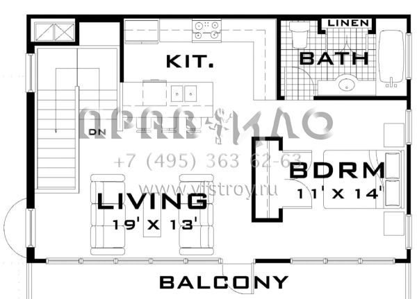 Проект двухэтажного дома в стиле хай-тек с отдельно стоящим гаражом S5-240 (028-00026)