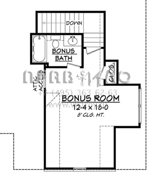 Проект двухэтажного дома с гаражом на две машины в английском стиле S5-205 (041-00141)